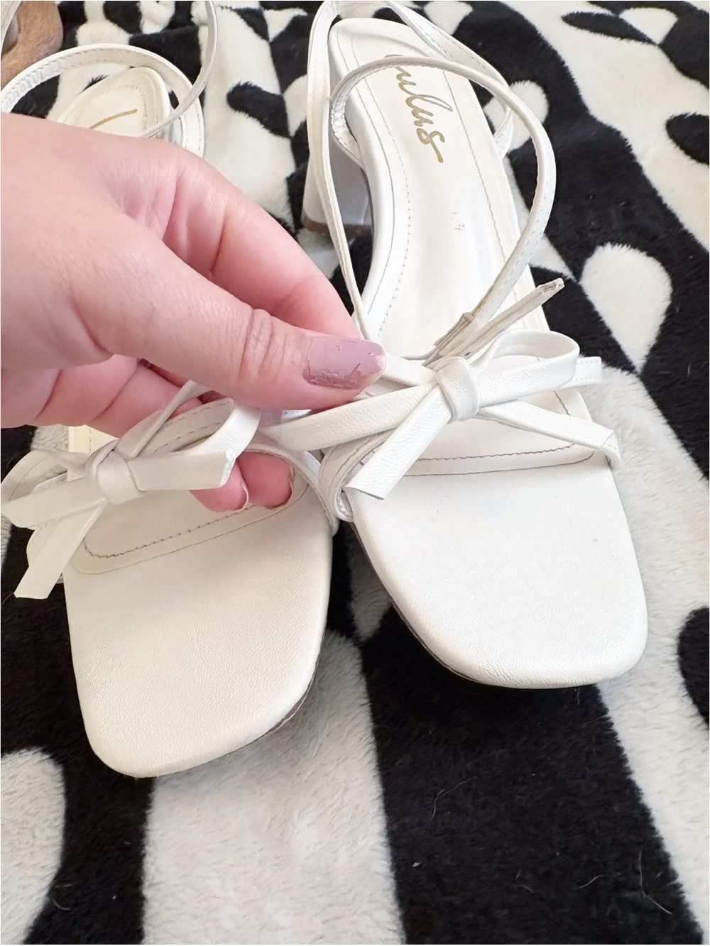 Lulus White Bow Ankle Strap High Heels Sandals